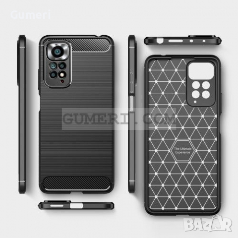 Xiaomi Redmi Note 11 Pro 5G Удароустойчив Гръб Със Защита За Задната Камера - Карбон, снимка 8 - Калъфи, кейсове - 36541339