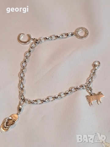 сребърна гривна Thomas sabo Charm club с три талисманчета