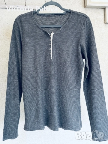 Дамска блуза Marc O'Polo тип „хенли", меланж, снимка 3 - Блузи с дълъг ръкав и пуловери - 54311404