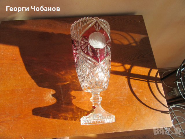 кристална немска ваза, снимка 4 - Вази - 44623930