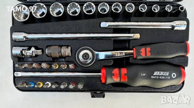 Wurth Zebra - Комплект тресчотка с вложки 33 части, снимка 2 - Гедорета - 53310346