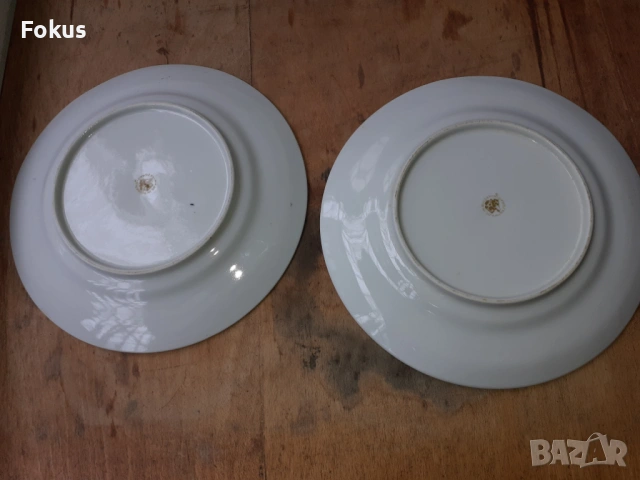 Български порцелан с риби - две чинии, чиния, снимка 4 - Антикварни и старинни предмети - 53275659