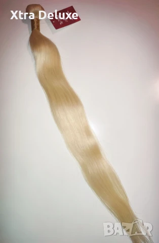 Екстеншън, 100% естествена коса за удължаване - слънчево русо - различни дължини, снимка 6 - Аксесоари за коса - 39103611