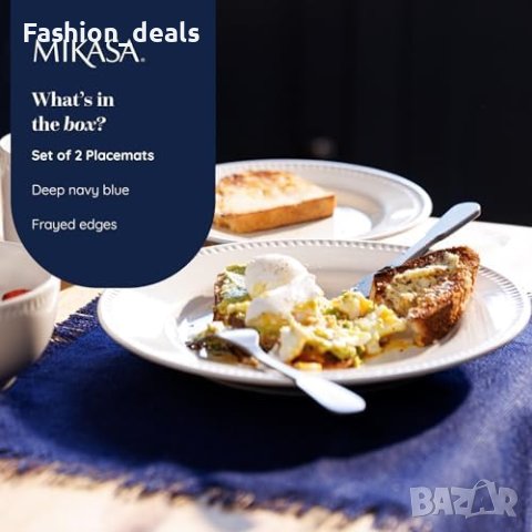 Нов комплект от 2 броя Сини Подложки Mikasa за маса хранене 35x45см Подарък дом, снимка 8 - Други стоки за дома - 42840026
