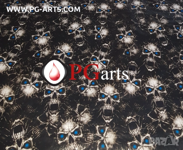 Фолио за хидрографика BLUE EYES SKULL 50, снимка 2 - Друго търговско оборудване - 53210358