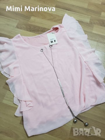 Нежен розов топ блузка