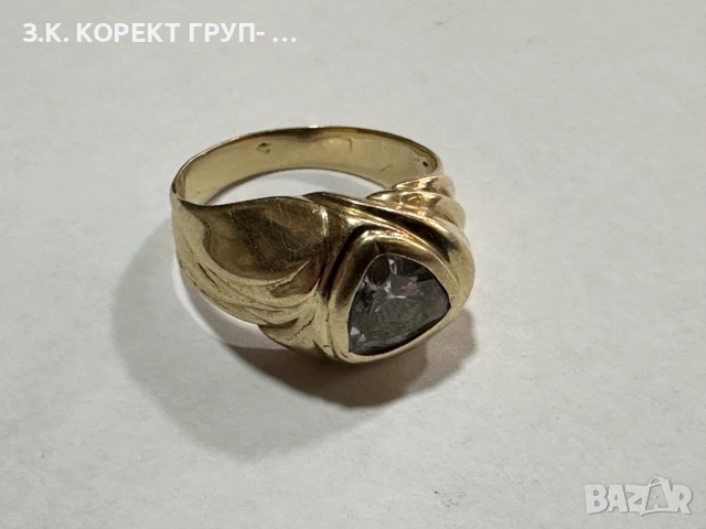 Златен пръстен 14к, 7,87гр, снимка 5 - Пръстени - 53915259