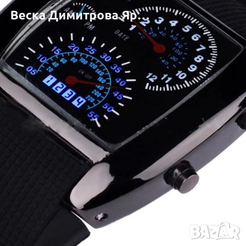 Мъжки спортен ръчен часовник с LED дисплей и ефектно показване на часа WW26, снимка 2 - Мъжки - 51391005