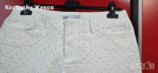 Дамски оригинални къси панталонки дънкови. Като нови. ZARA , снимка 5 - Къси панталони и бермуди - 50911142