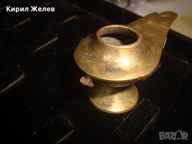 СТАРИННА БРОНЗОВА ЛАМПА на АЛАДИН МАЙСТОРСКА ИЗРАБОТКА РЪЧНО ОРНАМЕНТИРАНА 5024, снимка 5 - Антикварни и старинни предмети - 34419877