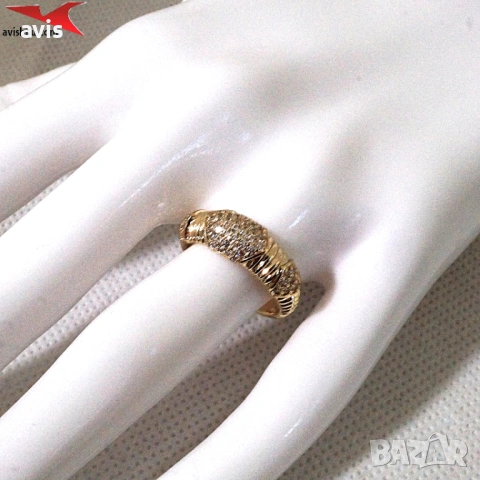Пръстен с 14К златно покритие 224858, снимка 4 - Пръстени - 54012516