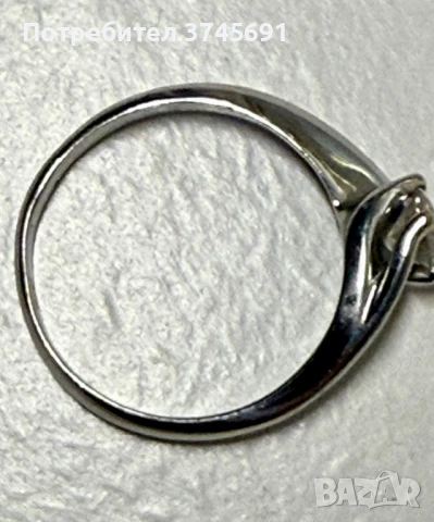 Съветски пръстен с естествен диамант и сертификат, снимка 4 - Пръстени - 50846310