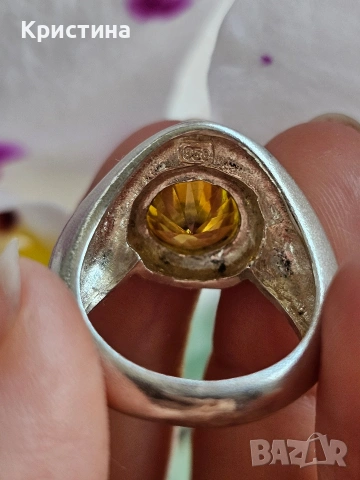 Масивен сребърен пръстен, снимка 6 - Пръстени - 54234887