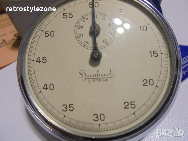№ 8419 Стар колекционерски винтидж хронометър Hanhart – Германия , снимка 4 - Антикварни и старинни предмети - 52952409
