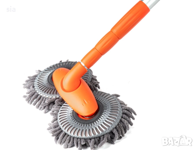 Телескопична четка за автомивка, въртяща се, микрофибър, AMIO, снимка 5 - Аксесоари и консумативи - 52546099