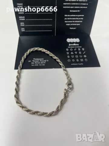 Сребърна гривна 925, снимка 2 - Гривни - 48778587