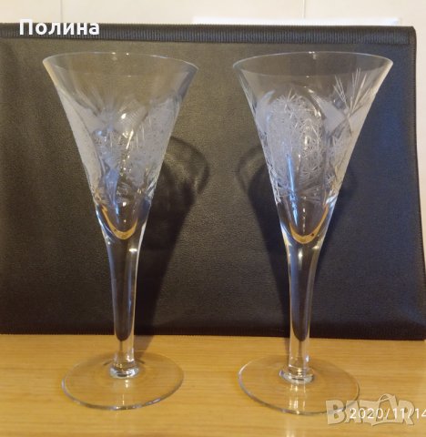 Кристални чаши, снимка 1 - Чаши - 30857887