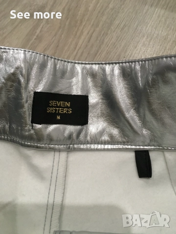 Seven Sisters ефектни панталонки сребро М, снимка 5 - Къси панталони и бермуди - 52171475