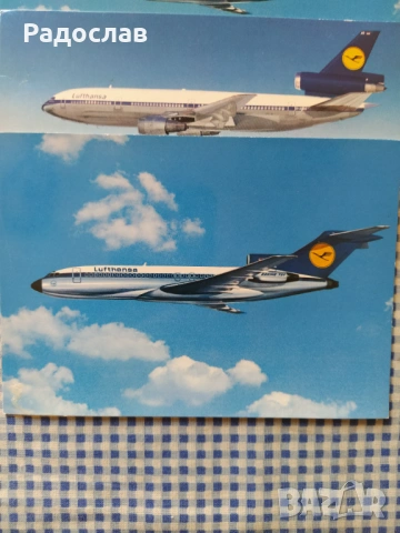 картички - снимки самолети Lufthansa , снимка 2 - Колекции - 54326979