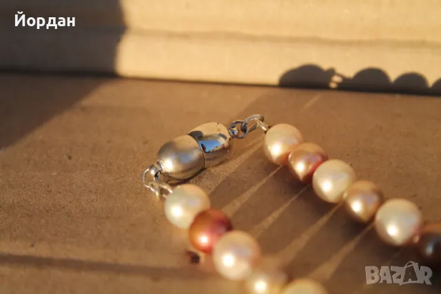 Огърлица с естествени перли, снимка 5 - Колиета, медальони, синджири - 48882696