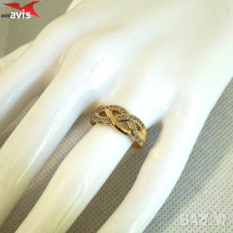 Пръстен с 14К златно покритие 224878, снимка 4 - Пръстени - 54234321