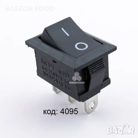 Бутон превключвател Rocker, Правоъгълен, Монтаж 19х13 mm, 6А/250VAC, снимка 5 - Друго търговско оборудване - 48958682