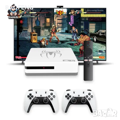 ^%Нова G7 Android 14 40,000 игри 15000 канала  Игрова конзола и tv box в едно Plus Gaming TV Box , снимка 6 - Xbox конзоли - 48853674