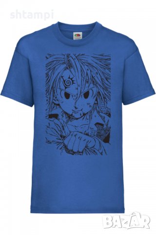 Детска тениска he Seven Deadly Sins Meliodas,Анимация,игра,Празник,Повод., снимка 4 - Детски тениски и потници - 38001158
