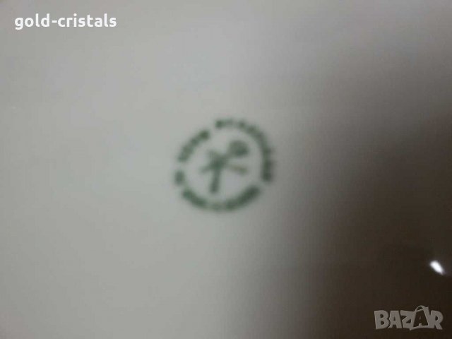 Стар български порцелан с златен кант чинии, снимка 13 - Антикварни и старинни предмети - 29216734