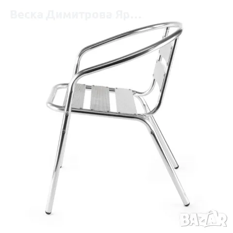 Алуминиев стол Muhler, 54x55xH74см, снимка 3 - Столове - 50276103