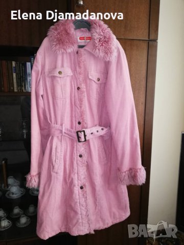 Дамско палто-кадифе +подарък, снимка 1 - Палта, манта - 38605027
