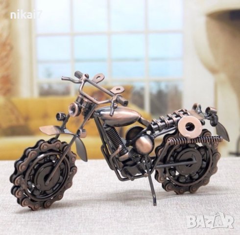 ретро мотор атрактивен дизайн от метални части декоративен сувенир