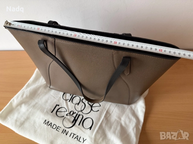 Оригинална дамска чанта CLASSE REGINA – естествена кожа, Made in Italy, снимка 3 - Чанти - 52895970