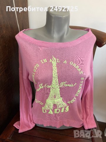 Блуза, туника, розово, Париж, снимка 1 - Блузи с дълъг ръкав и пуловери - 39704636