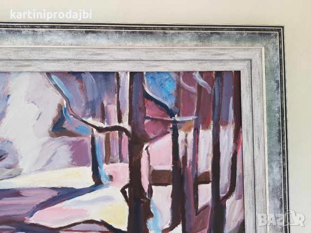 Маслена картина " Снежно ", снимка 7 - Картини - 42224733