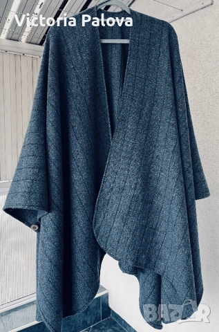 Дизайнерски кимоно- кейп от 100% вълна , снимка 3 - Други - 53216763