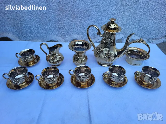 Луксозен комплект за чай или кафе, снимка 3 - Сервизи - 48733450