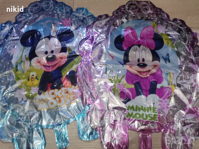 Мики Мини Маус двустранен голям огледало балон фолио фолиев хелий или въздух парти рожден ден