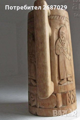 Халби:  стара дървена халба руска с дърворезба, скандинавска, немска - буре, Дисни - рекламна, снимка 4 - Други ценни предмети - 29284724