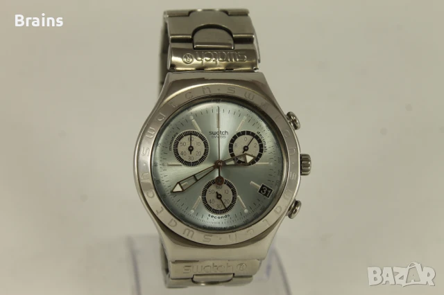 SWATCH IRONY CHRONOGRAPH Швейцарски Кварцов Хронограф, снимка 2 - Мъжки - 50805597