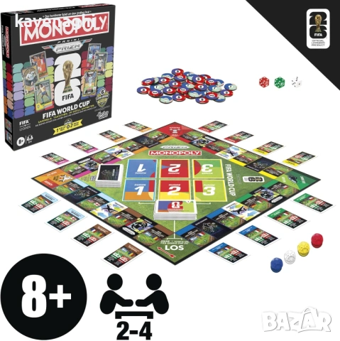 Продавам: Настолна игра Монополи Hasbro Monopoly Panini Prizm: FIFA World Cup, снимка 4 - Настолни игри - 54097974