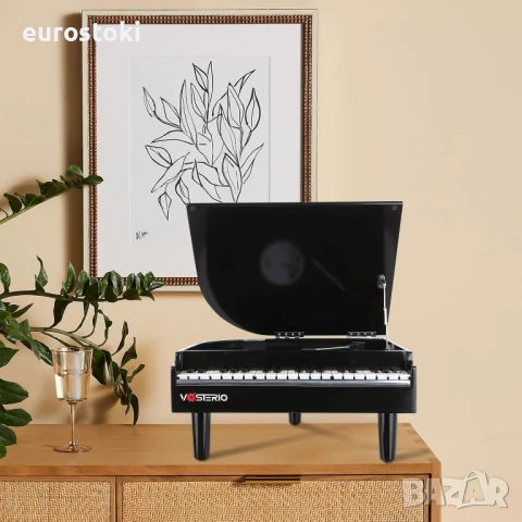 Грамофон Vosterio B-629-7, 3 скорости, вградени стерео високоговорители, Bluetooth вход и изход, снимка 4 - Грамофони - 51110146