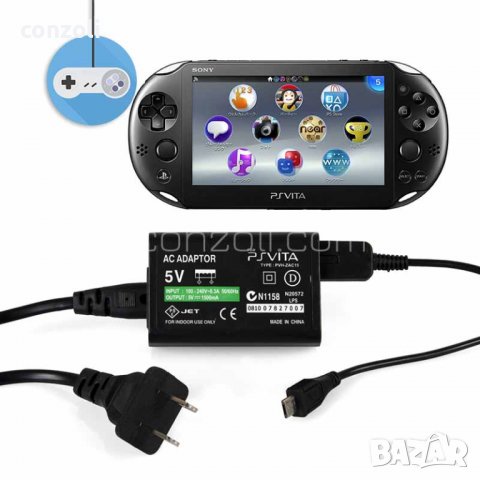 Зарядно устройство с USB кабел за PlayStation Vita PCH-2000 SLIM конзоли, снимка 1 - PlayStation конзоли - 36696433