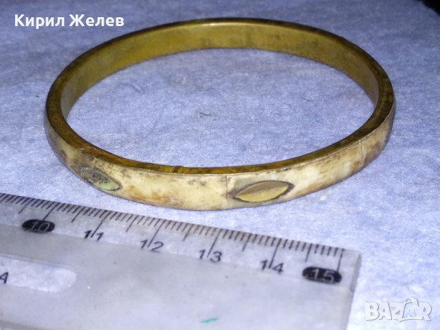 СТАРИННА БРОНЗОВА ТИБЕТСКА ТРАДИЦИОННА ЕТНО ГРИВНА с РЪЧНО ШЛИФОВАНА КАМИЛСКА КОСТ 37922, снимка 6 - Антикварни и старинни предмети - 40866168