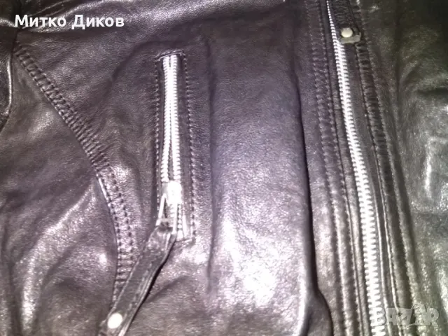 Cabrini марково рокерско яке естествена кожа олекотено размер Л, снимка 5 - Якета - 49964139