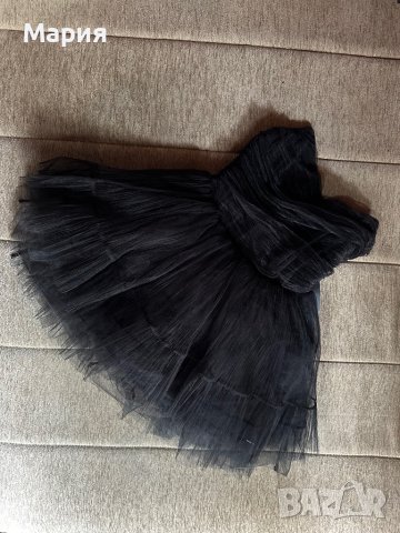 Черна рокля от тюл, снимка 8 - Рокли - 42657089