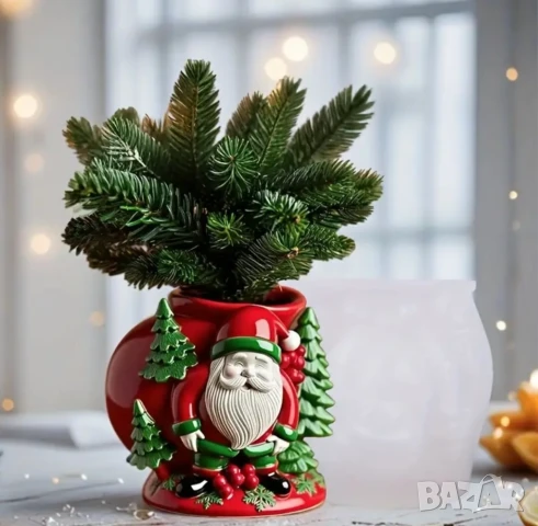 Молд кашпа дядо Коледа , снимка 5 - Форми - 51144086