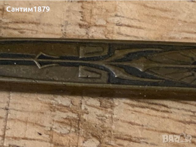 Стар метален нож с бронзова дръжка за писма-1, снимка 3 - Антикварни и старинни предмети - 36812394