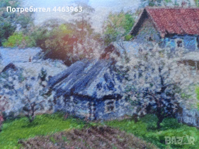 гоблен ,, Пролет на село" , 60/42 см, снимка 16 - Гоблени - 51372337