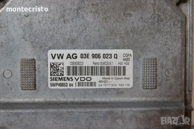 Моторен компютър ECU Skoda Fabia (2007-2014г.) 03E 906 023 Q / 03E906023Q / 5WP40853 04 / SIMOS 9.1, снимка 2 - Части - 37480732